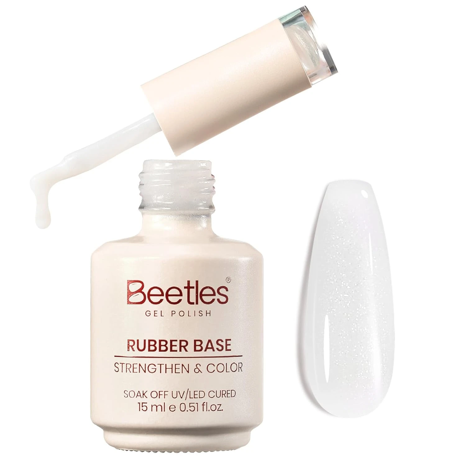 Shimmer white base gel for white cat eye nails