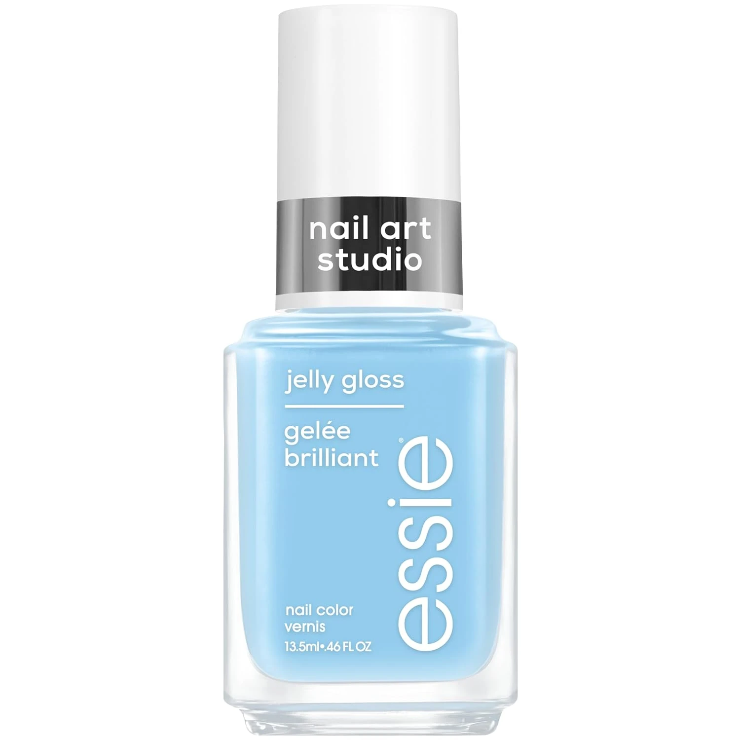 Sky blue gloss polish for bright blue nails