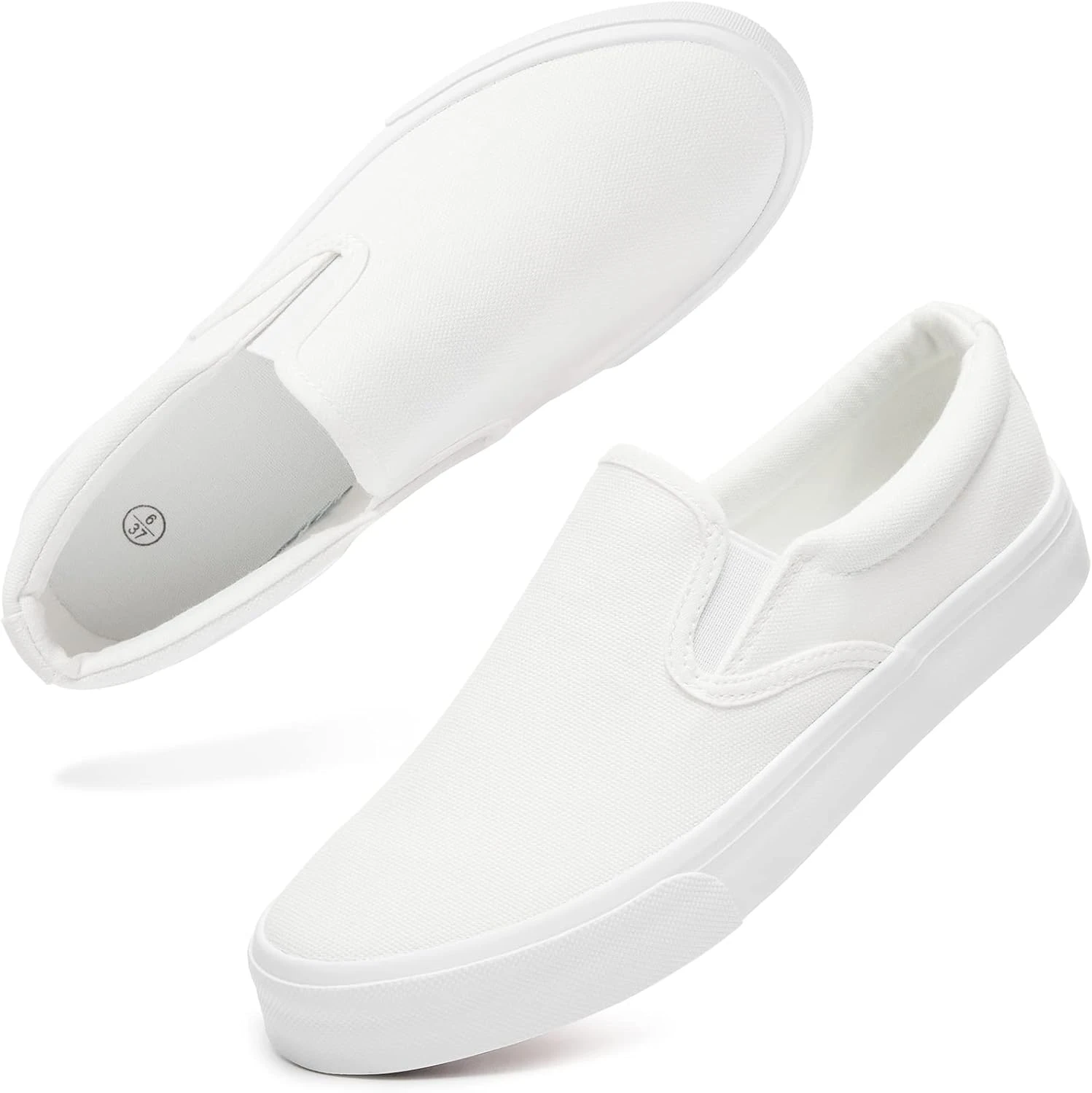 Slip on canvas sneakers for casual floral dress