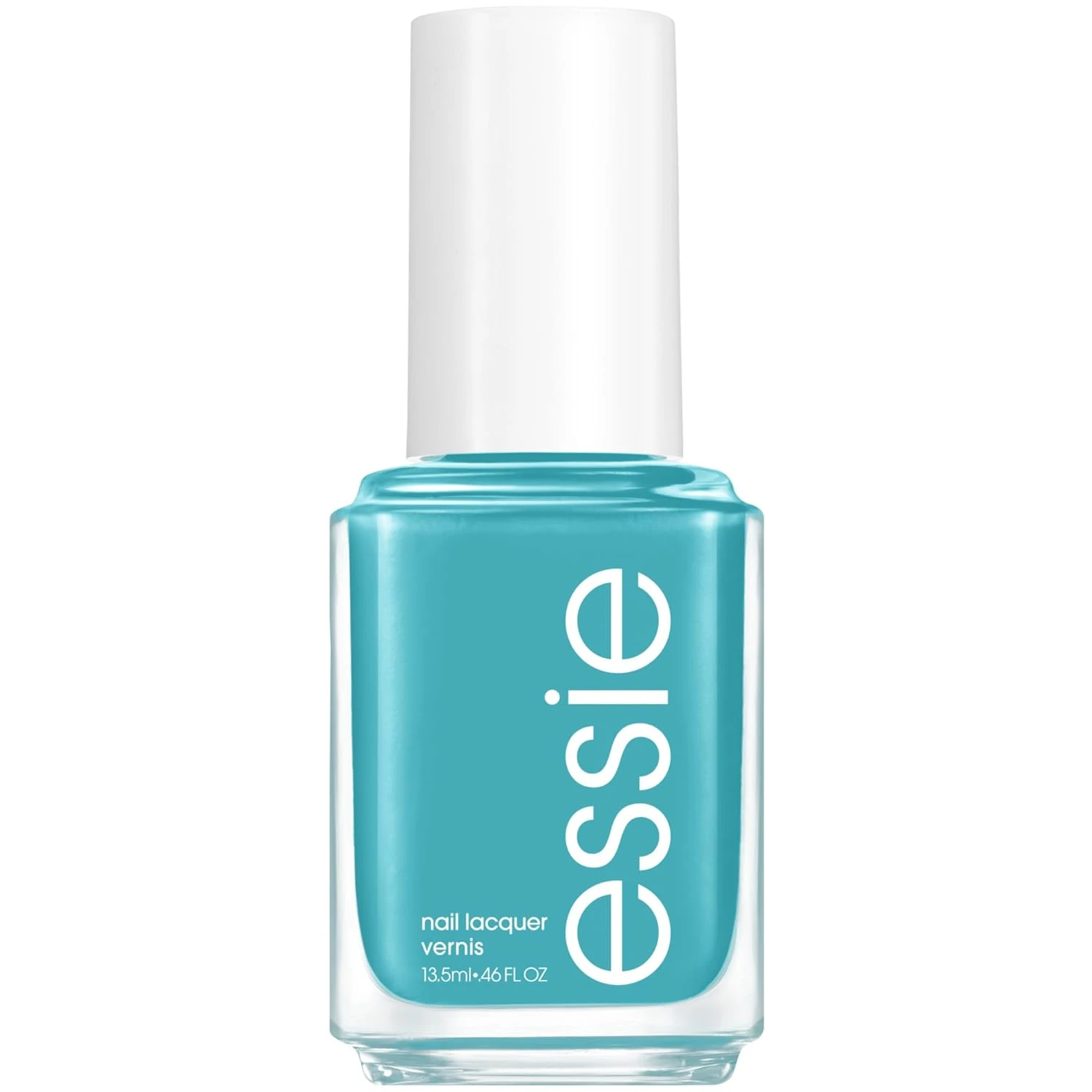 Soft aqua nail polish base for simple nail designs