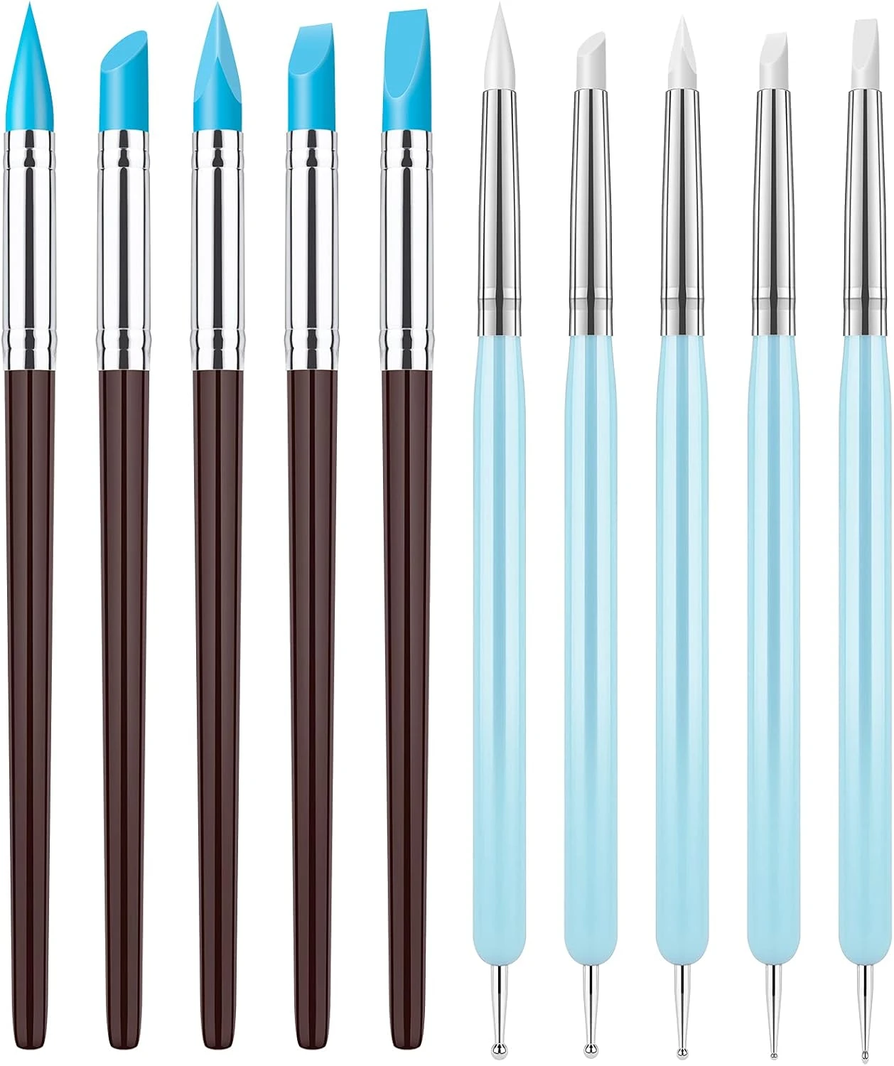Soft silicone dab tool for velvet chrome nails