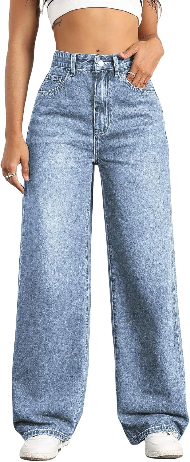 Medium wash straight jeans for leopard flats outfit