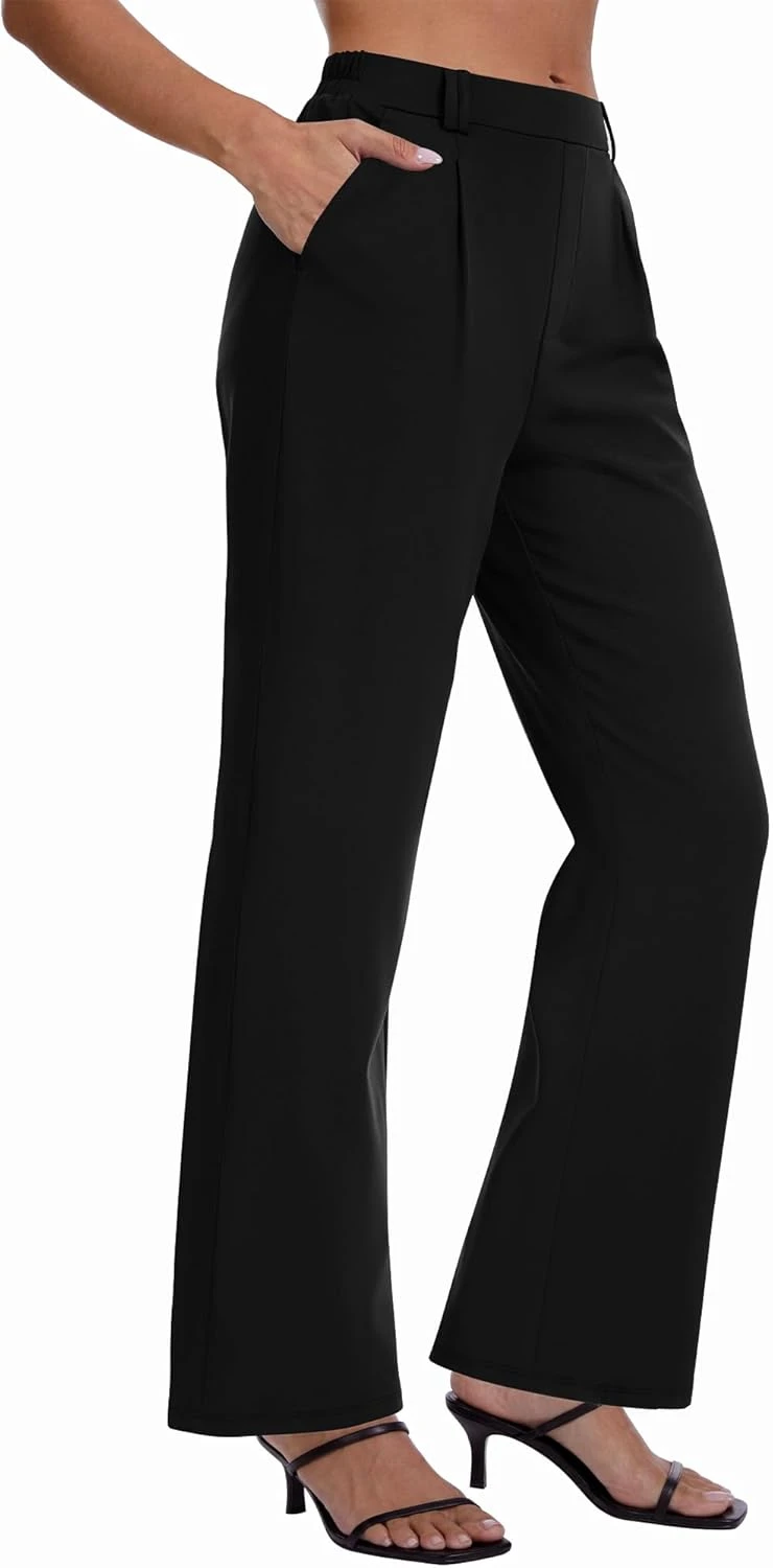 Tailored straight leg trousers for business casual