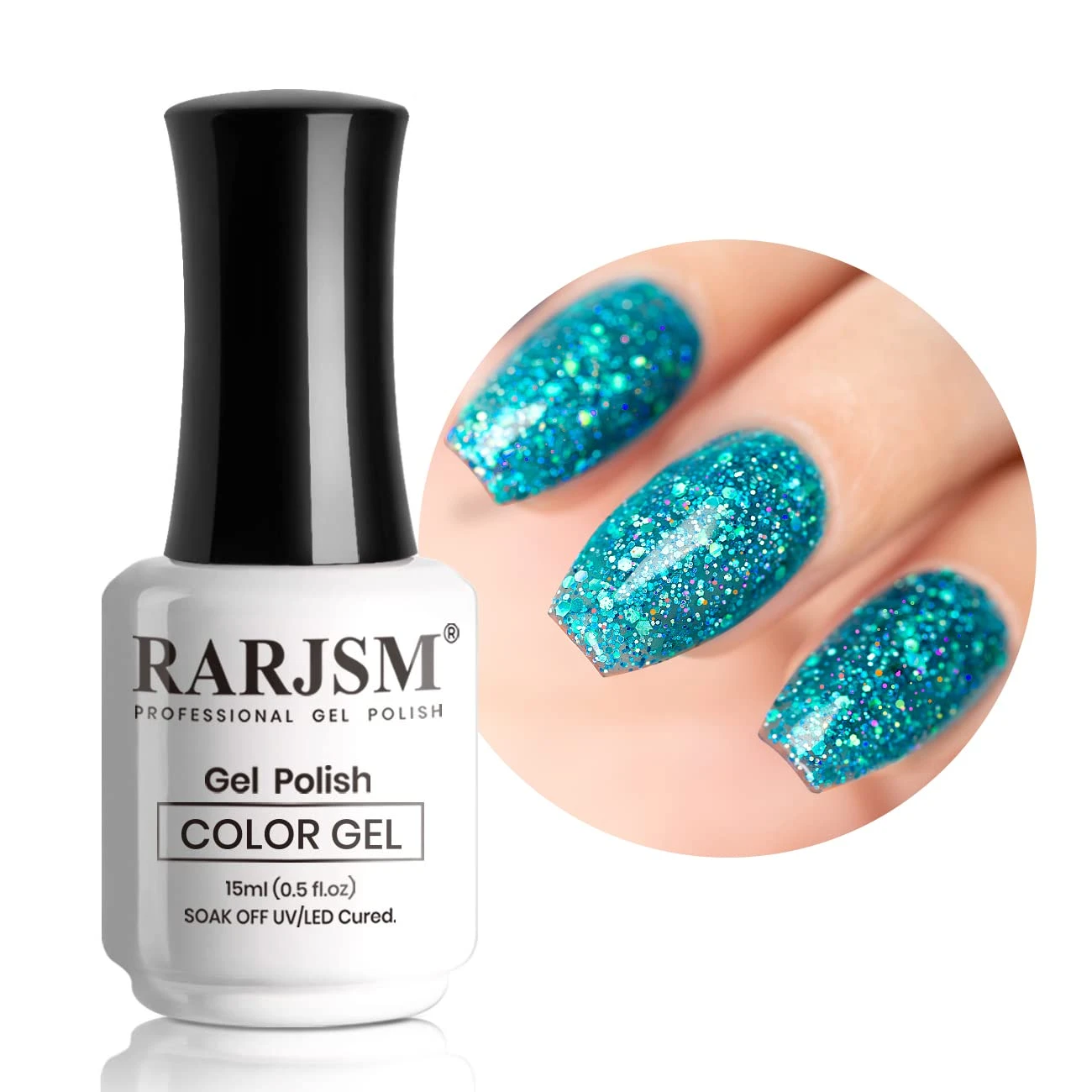 Teal metallic gel polish for icy nail designs