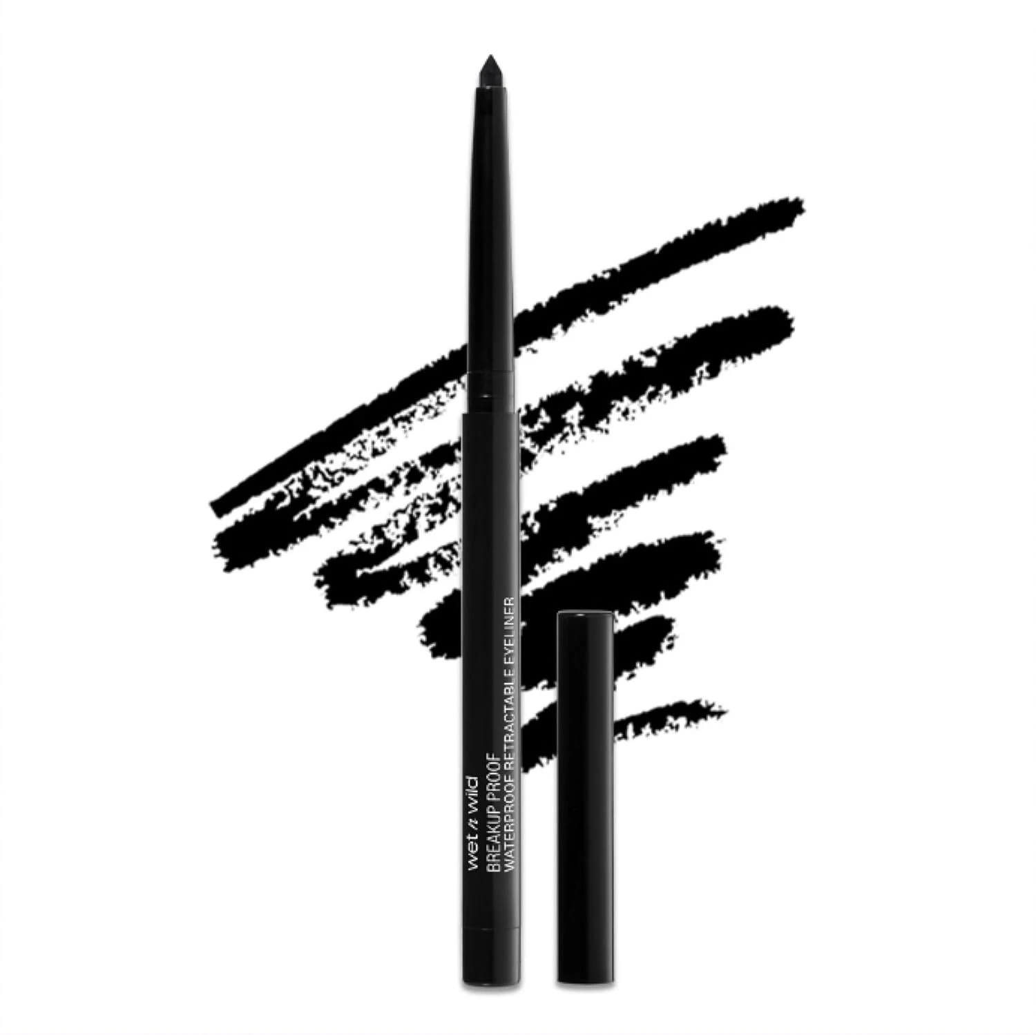 True black gel liner for graphic white nails