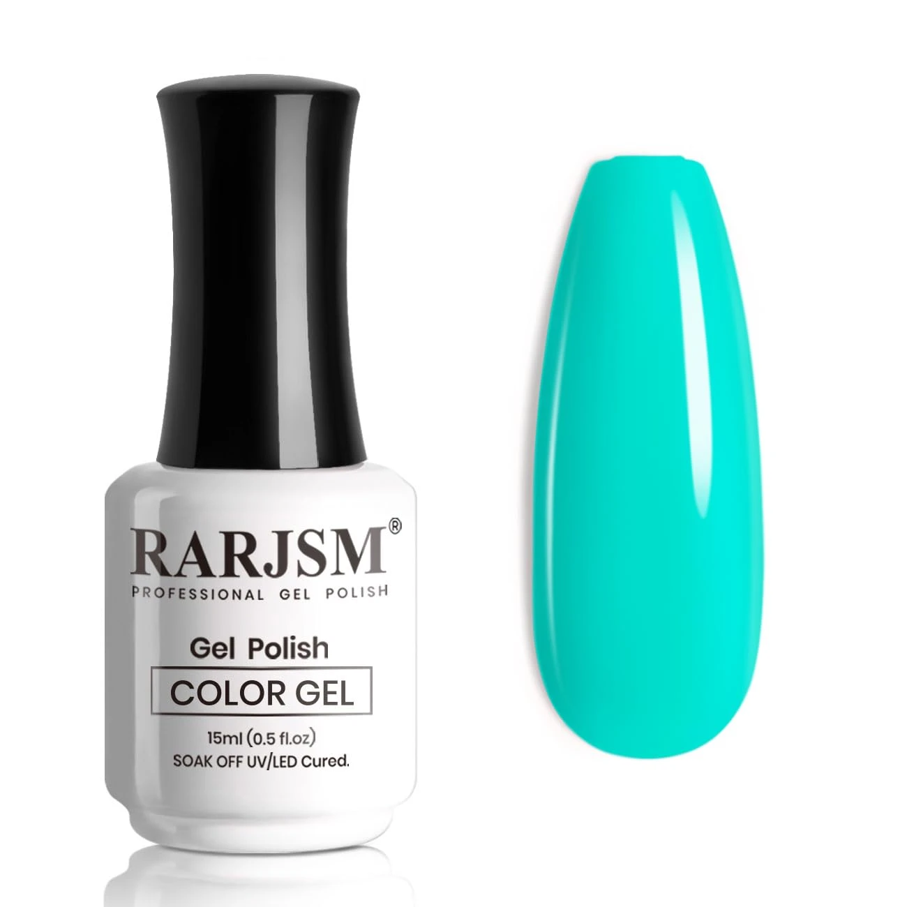 Turquoise gel polish for aqua cat eye nails