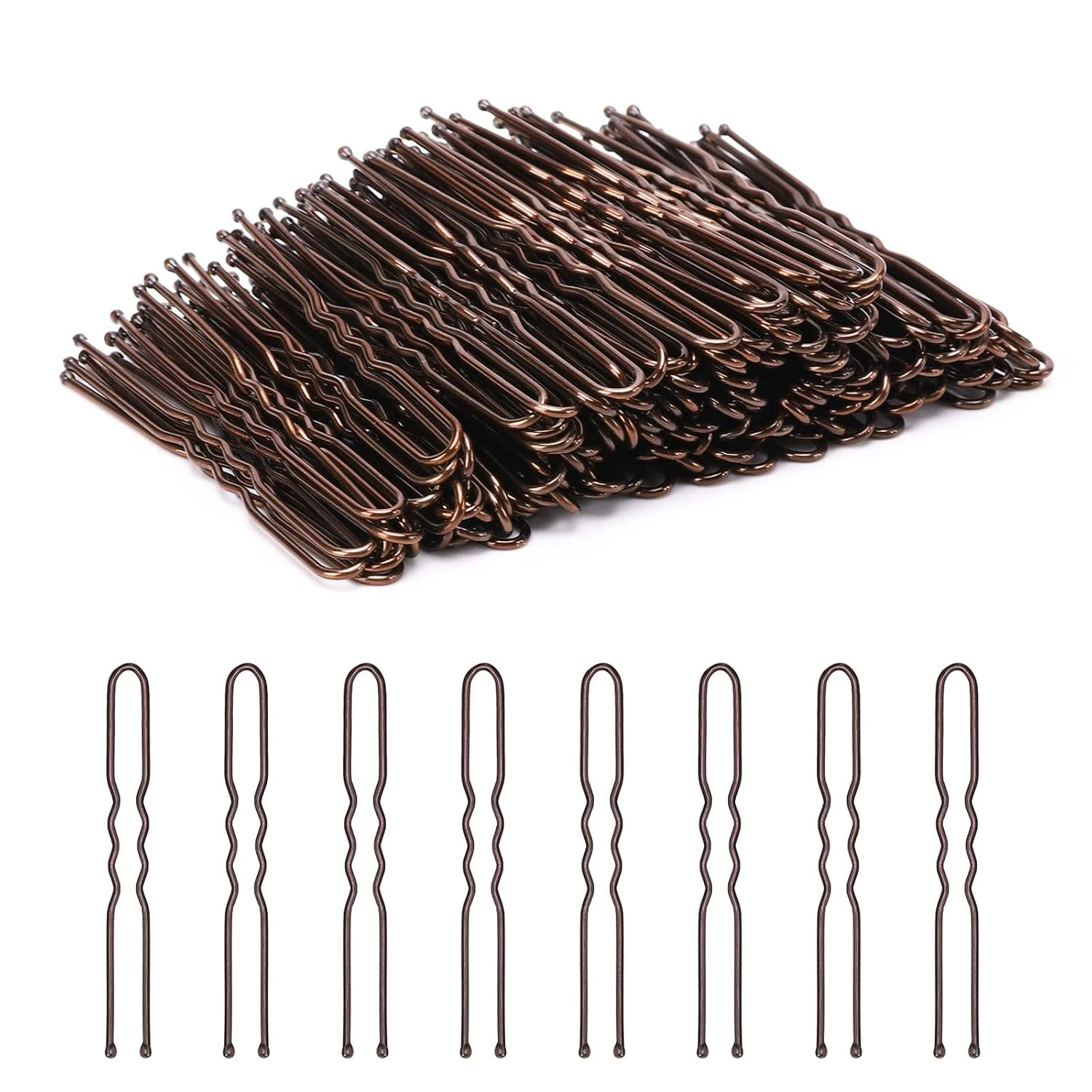 U shaped pins for anchoring a low sleek athletic bun
