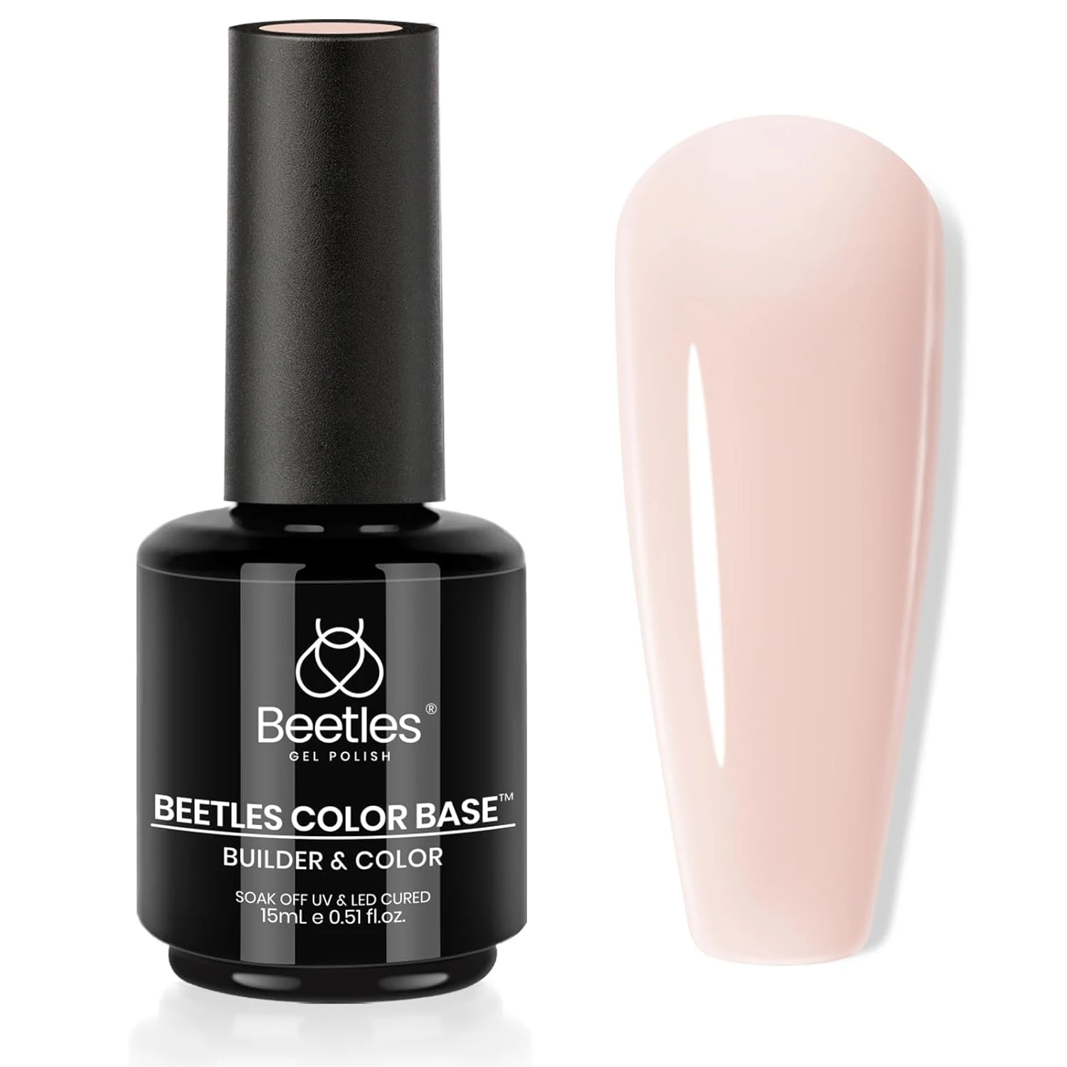 Warm bare base gel for blue tip nails