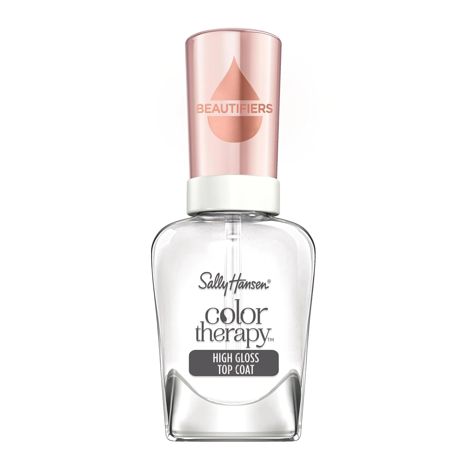 Warm glossy top coat sealing glass nails