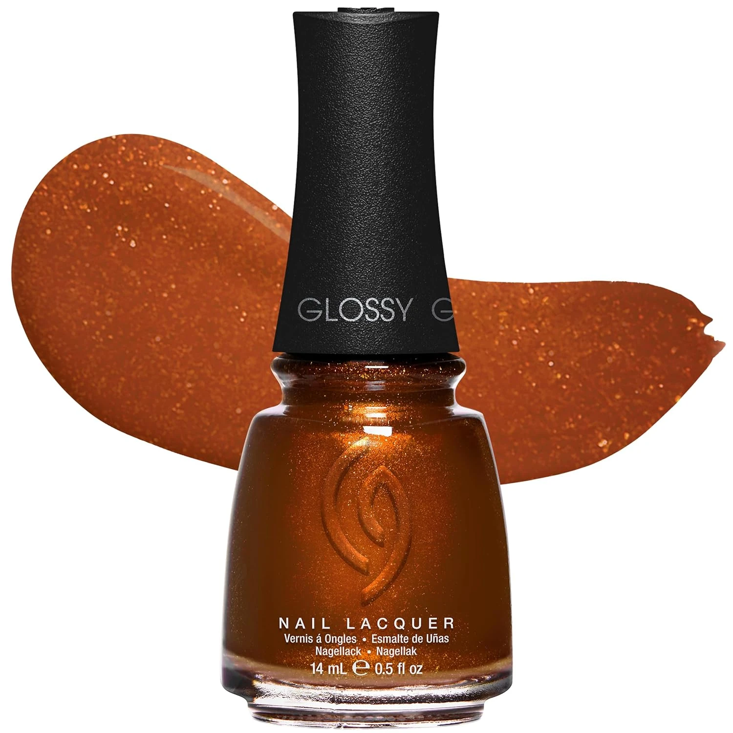 Warm rust nail polish base for simple nail designs