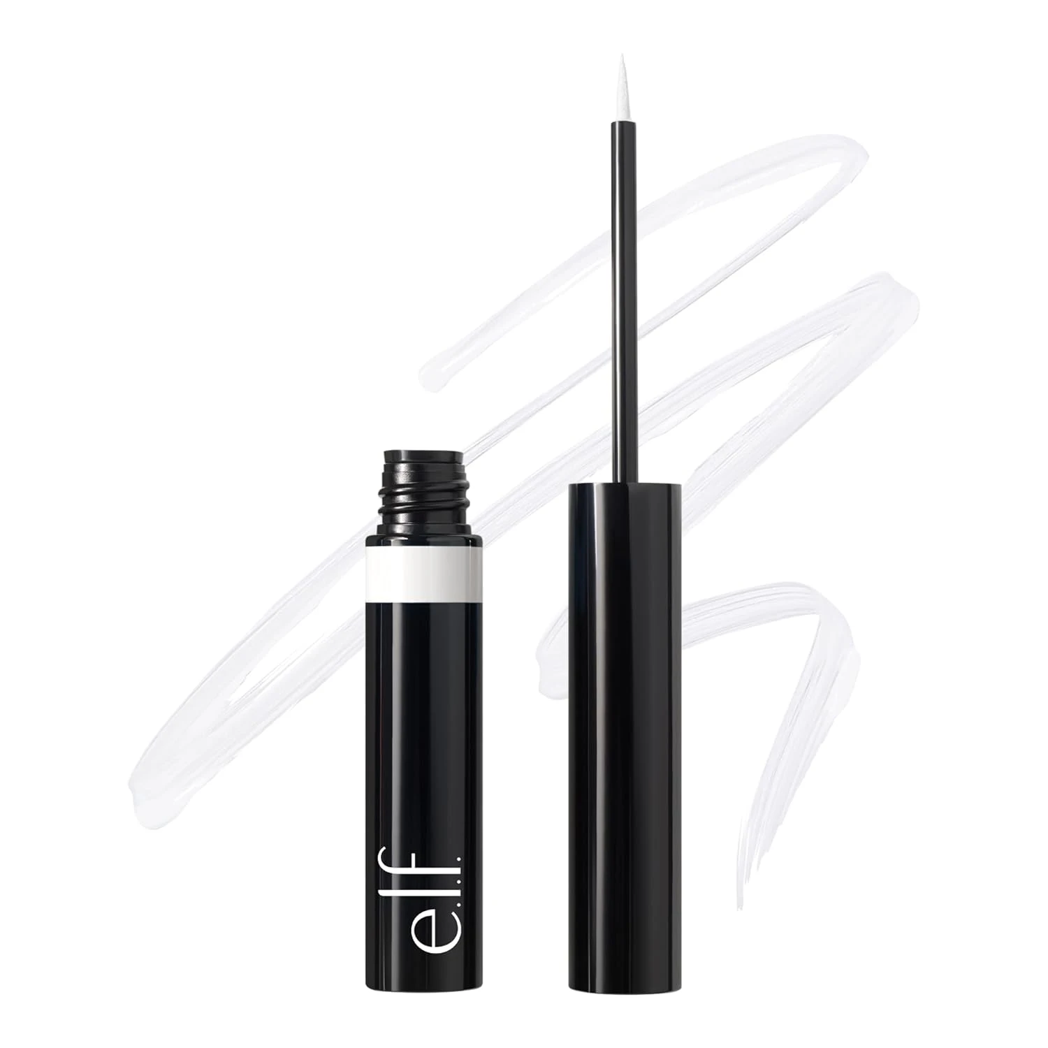 White graphic liner pen for floating liner look