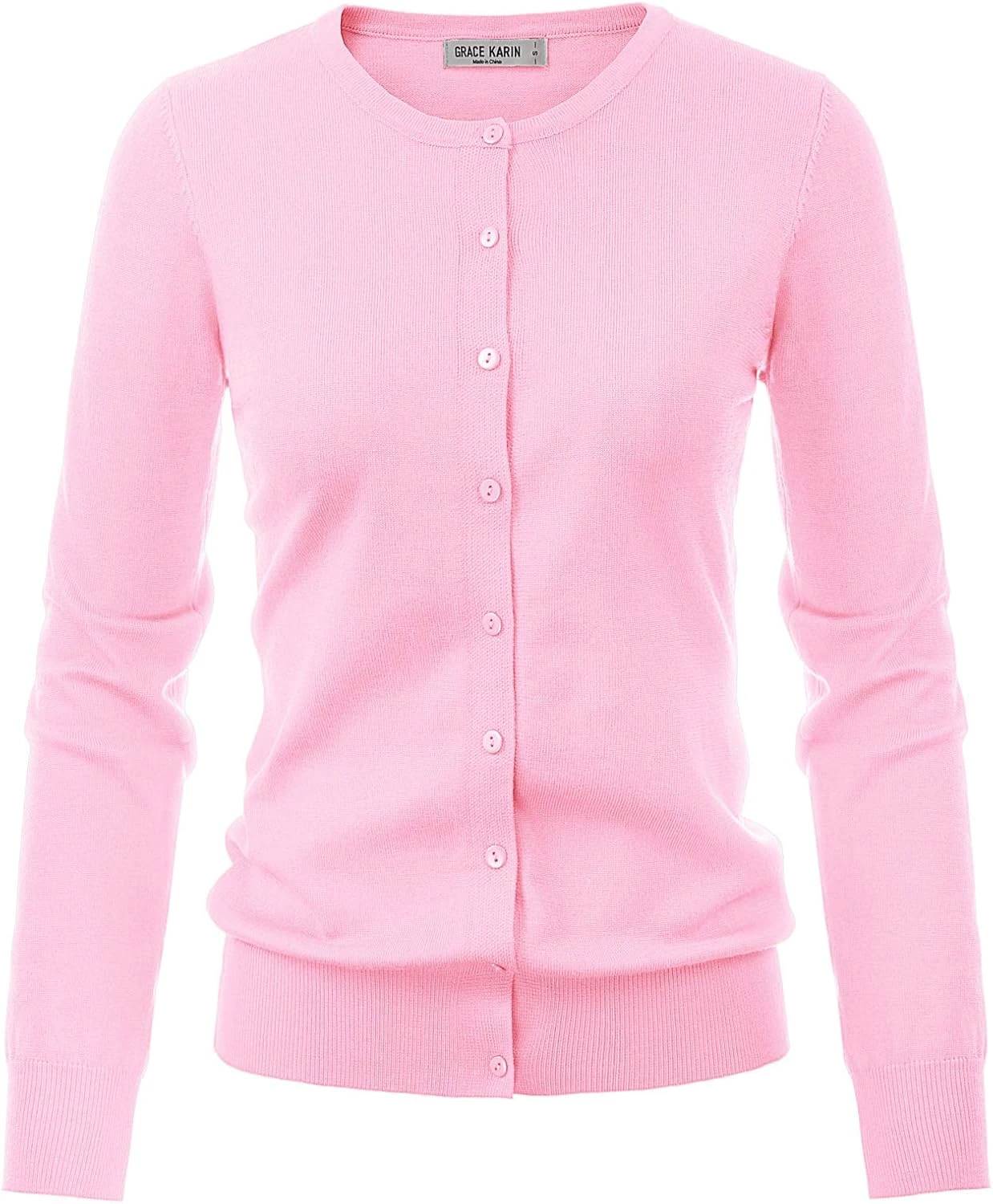 Baby Pink Button Cardigan