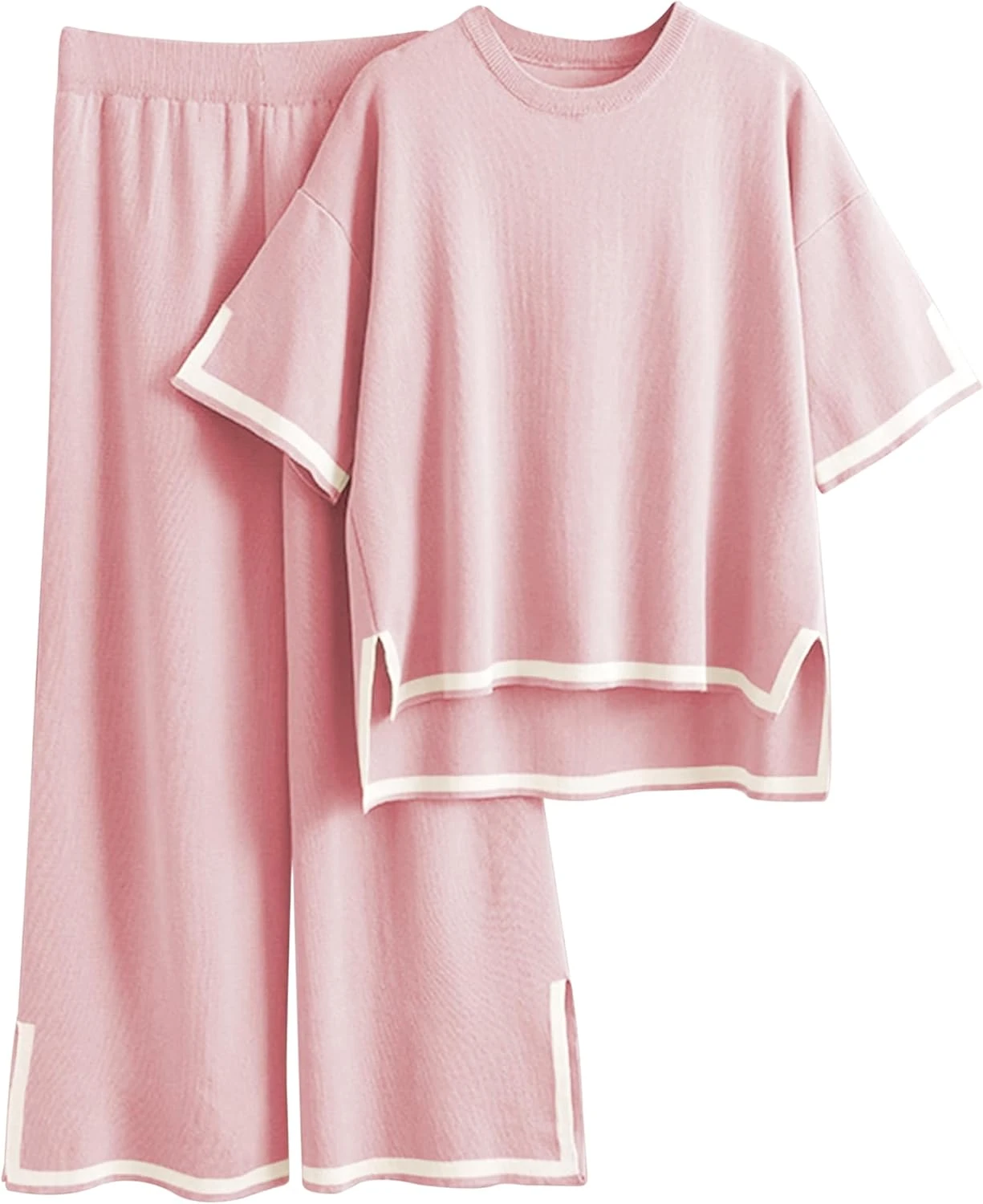 Baby Pink Knit Top Set