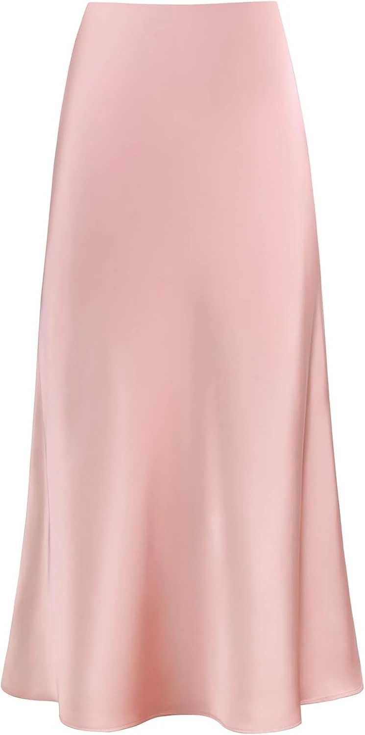 Baby Pink Satin Skirt