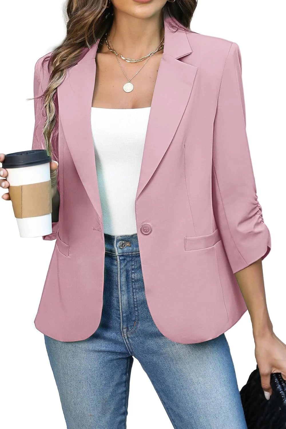 Baby Pink Tailored Blazer