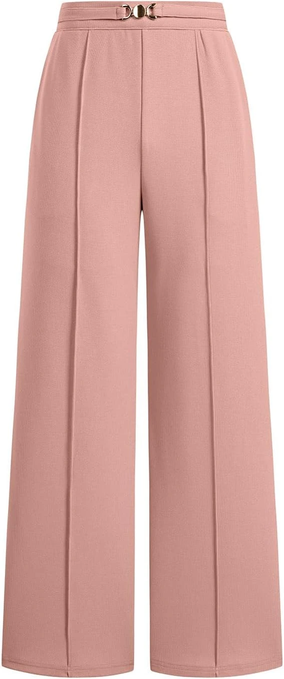 Baby Pink Wide Leg Trousers