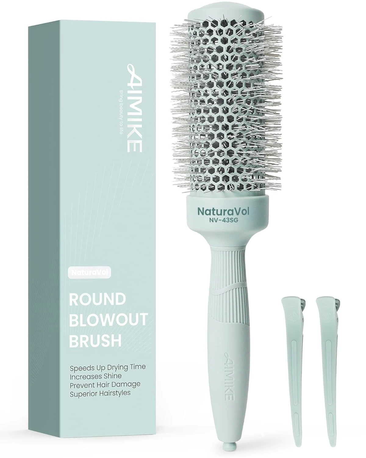 Women ceramic round brush for toffee hair melt