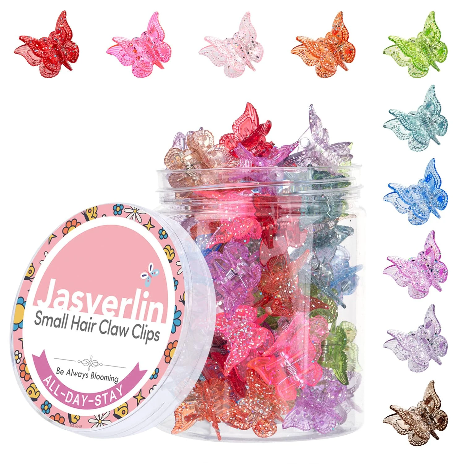 Women crystal butterfly hair clips for twisted bun
