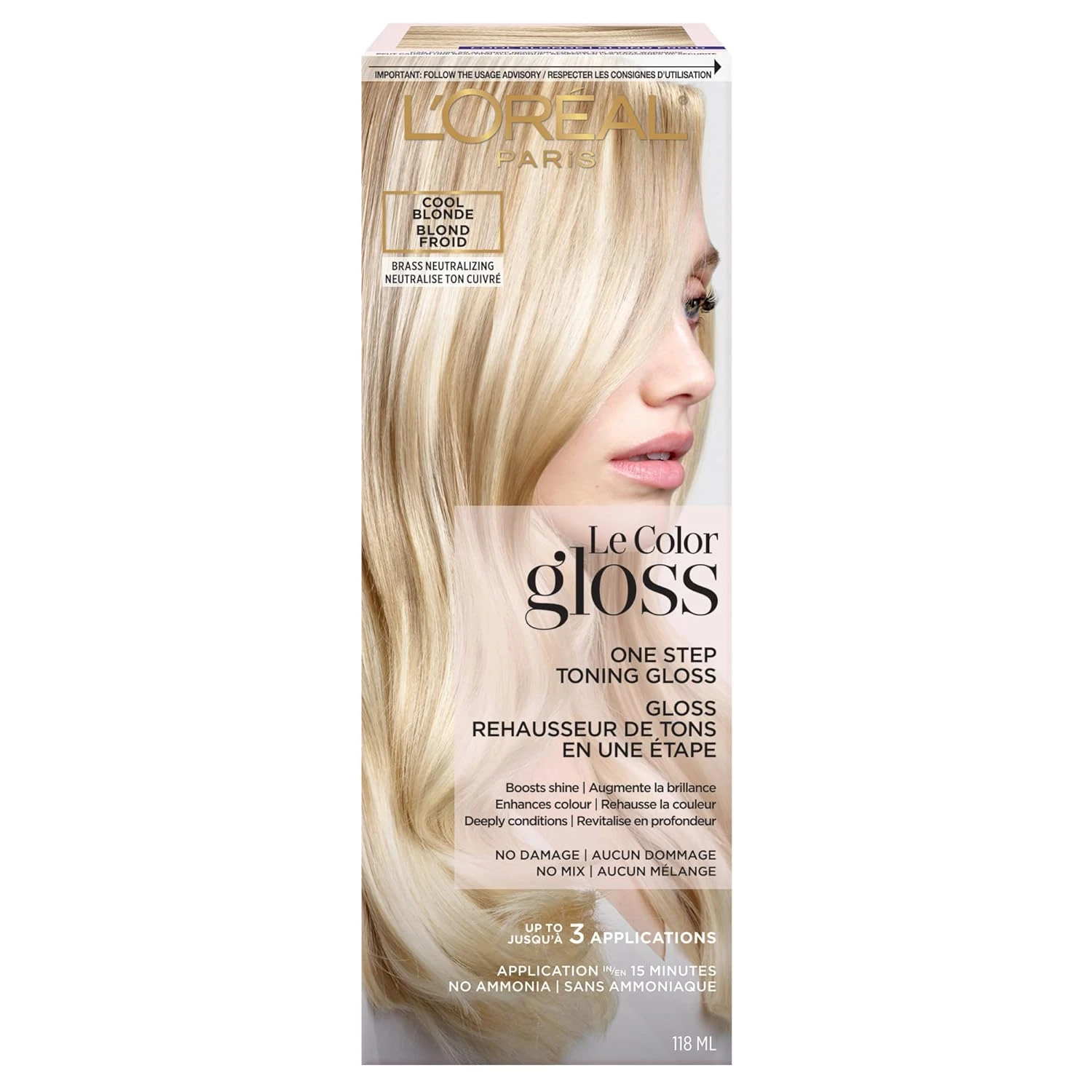 Women dirty blonde toning gloss for cool brown hair