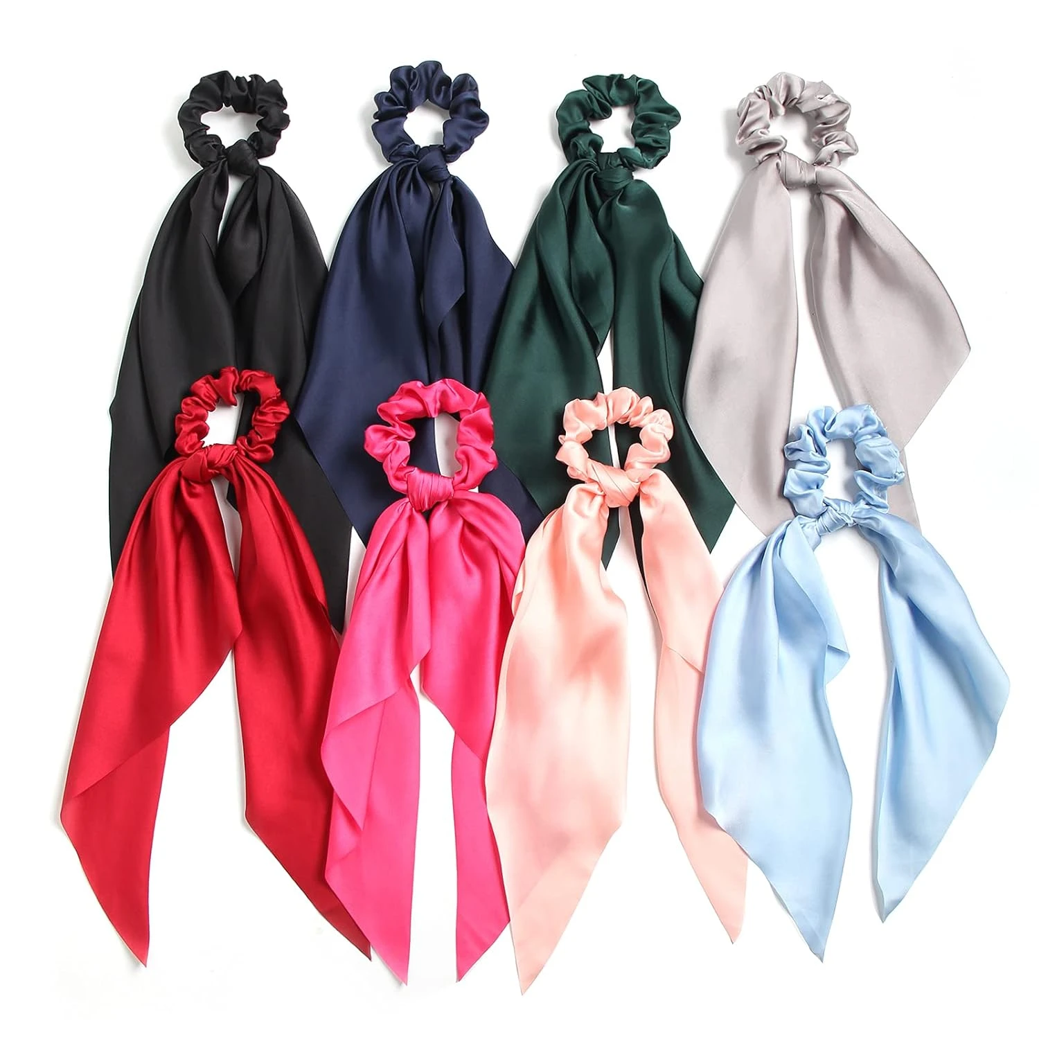Women fabric bow hair tie for bun accent
