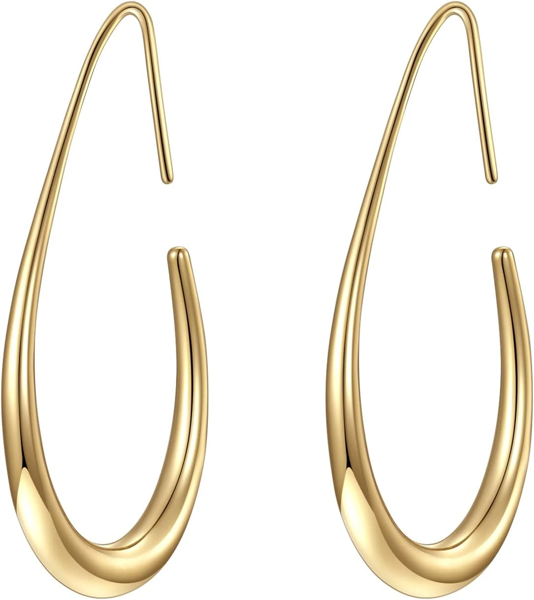 Gold Statement Hoop Earrings