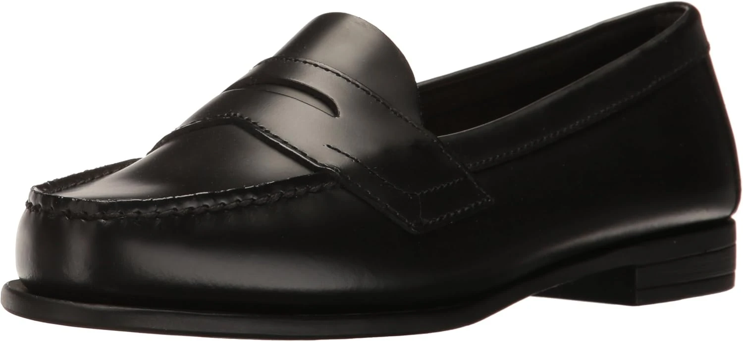 Women classic leather loafers for ditsy floral pants