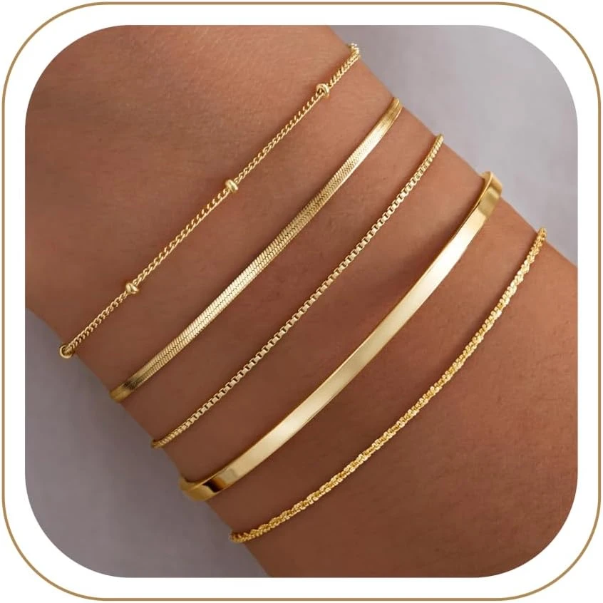 White Summer Dresses Worth Buying: 16 Styles for the LWD Era of 2026 24 Women minimal gold bangle for white maxi dress