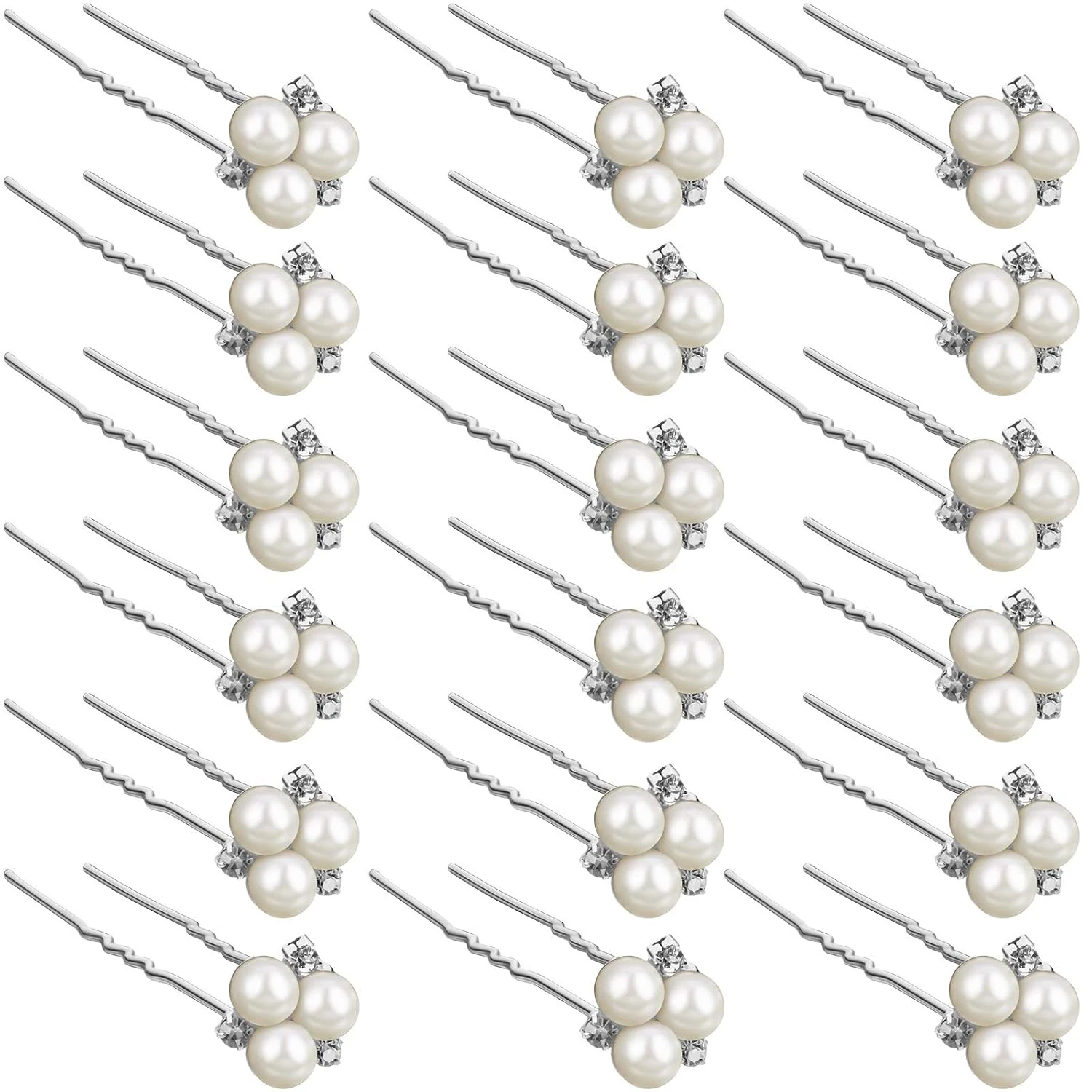 Women pearl bridal hair pins for wedding bun