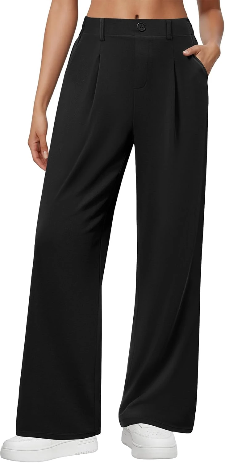 Women pull on wide leg trousers for comfortable flights