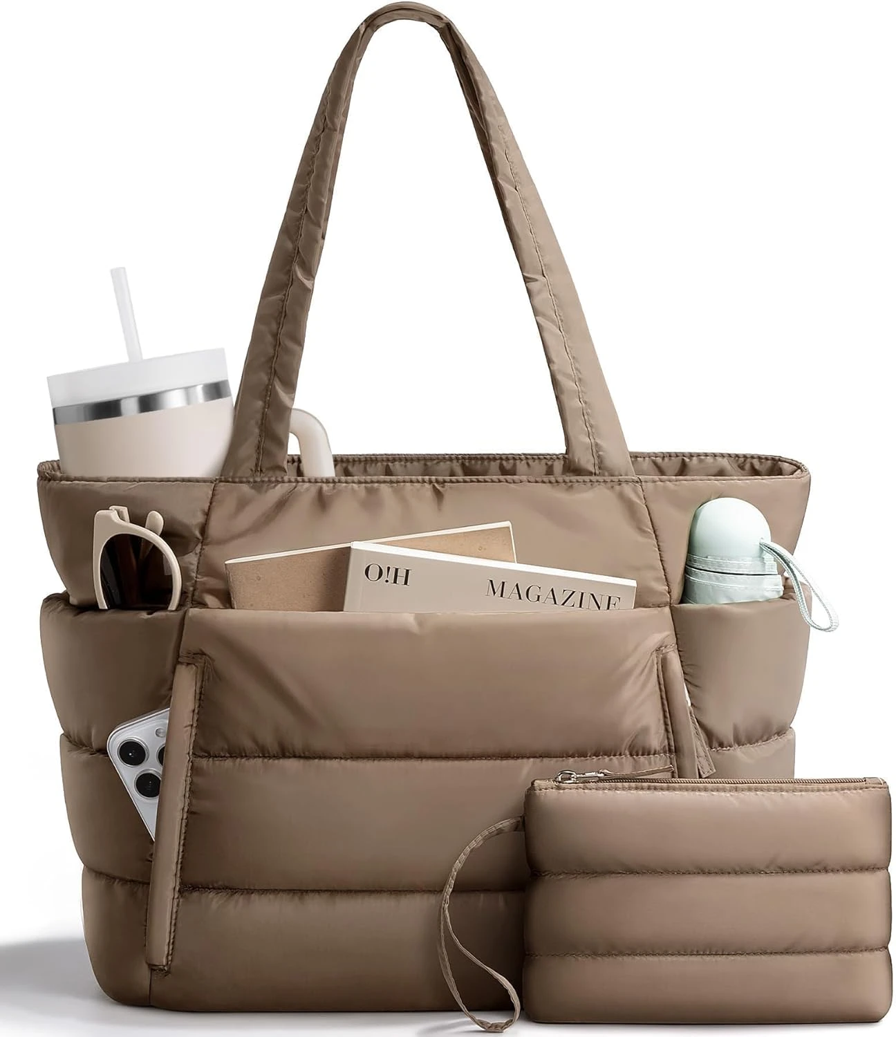 Women quilted tote bag for carry on travel outfits