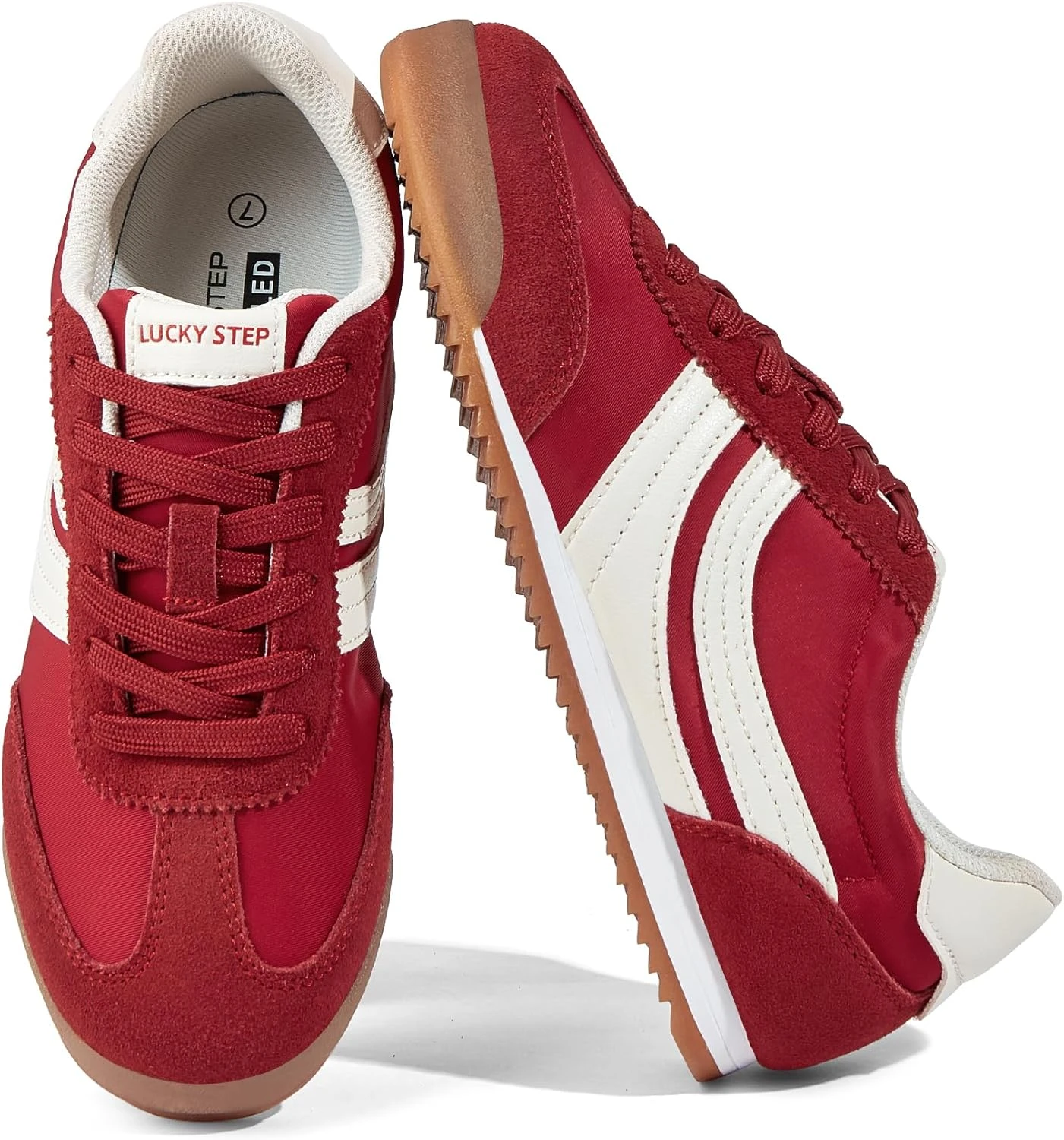 Women retro sneakers for a fashion forward travel day look