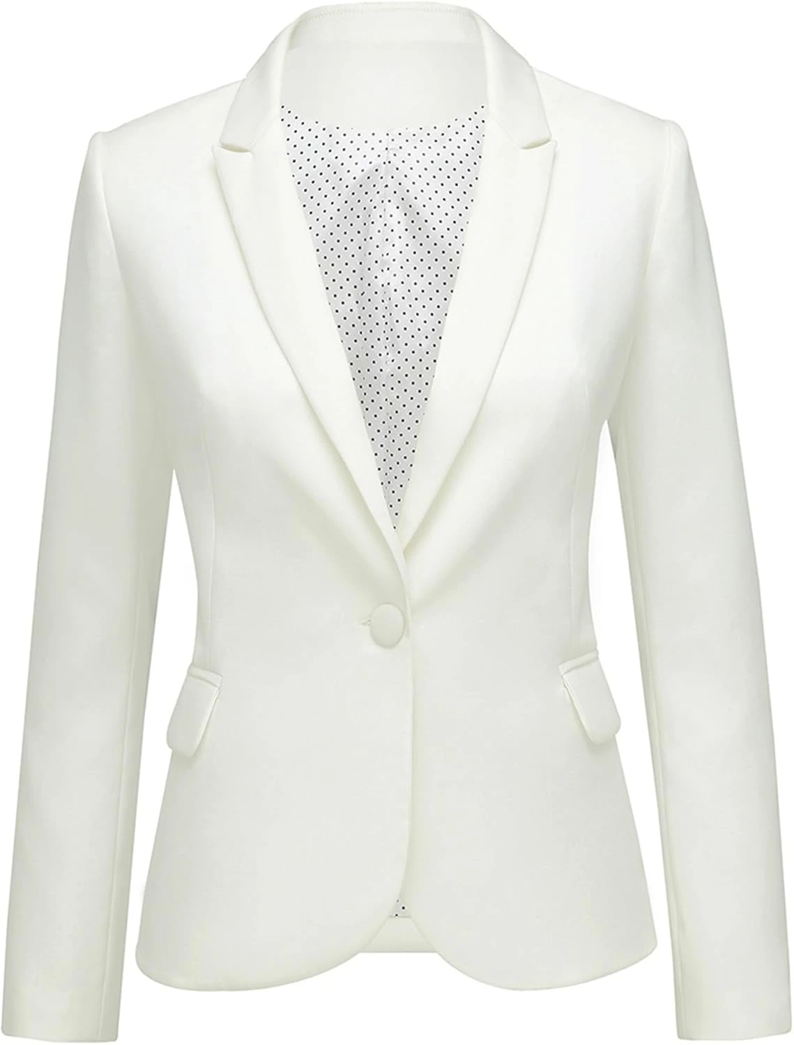Women solid tailored blazer for floral trouser outfit