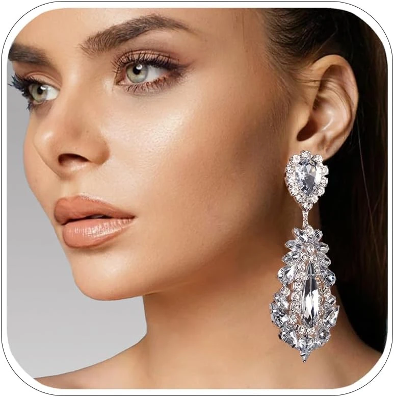 White Summer Dresses Worth Buying: 16 Styles for the LWD Era of 2026 64 Women statement crystal earrings for white gown
