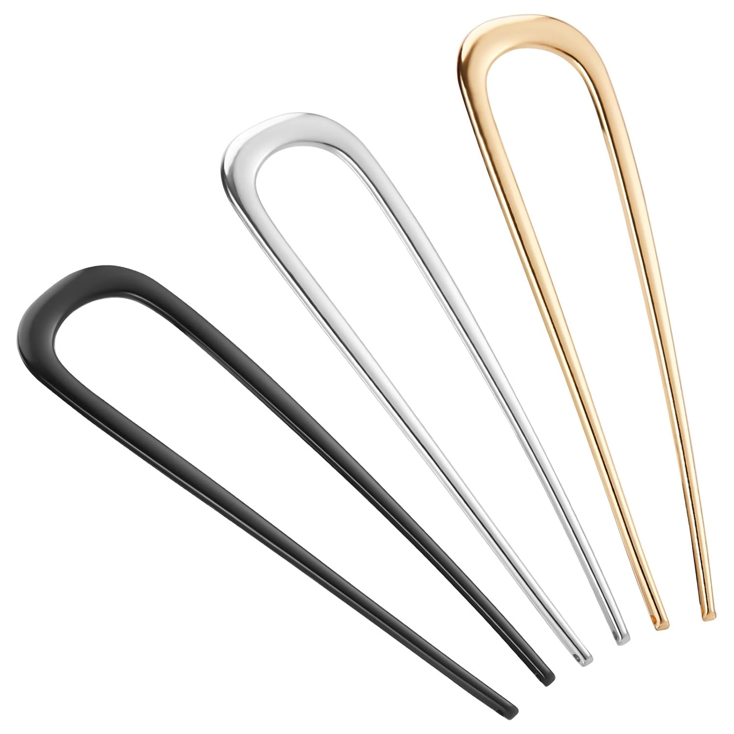 Women structured hair pins for sculptural bun style