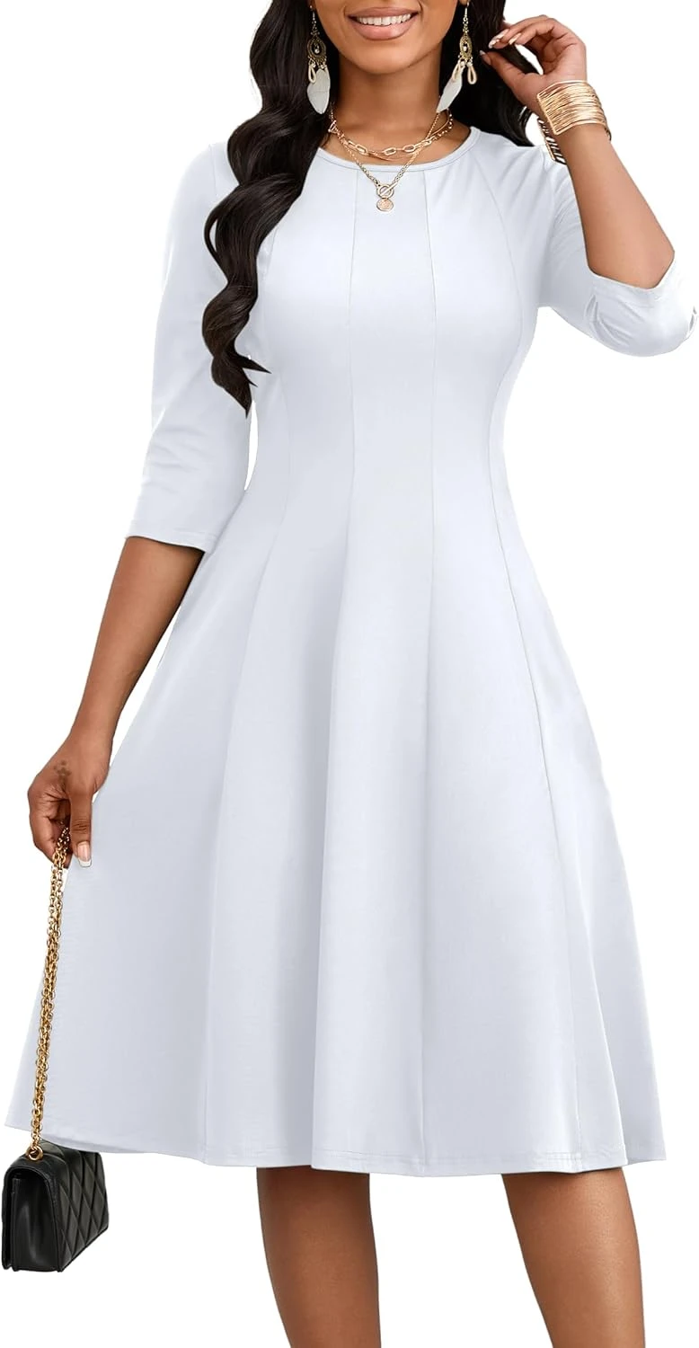 White Summer Dresses Worth Buying: 16 Styles for the LWD Era of 2026 14 Women versatile white midi dress for everyday outfit