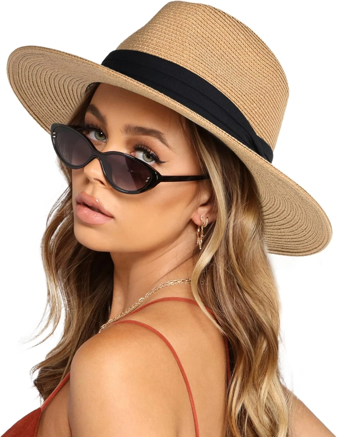 White Summer Dresses Worth Buying: 16 Styles for the LWD Era of 2026 20 Women wide brim straw hat for white linen dress