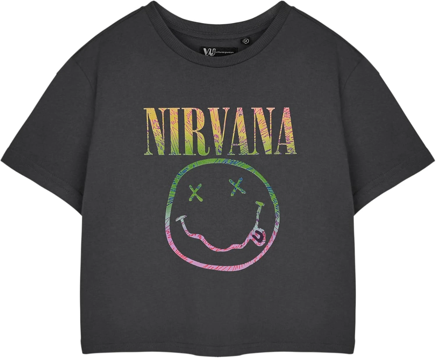 Women's cropped band tee for a rock concert look