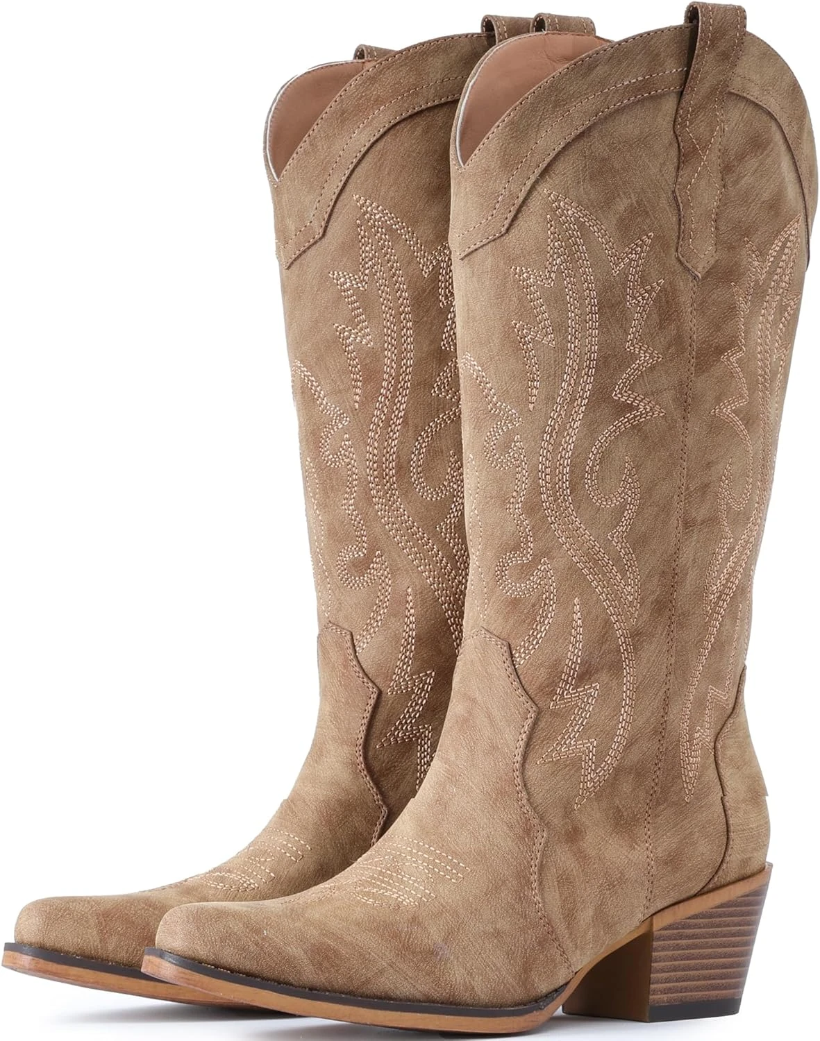 Women's classic leather cowboy boots for a simple country concert outfit