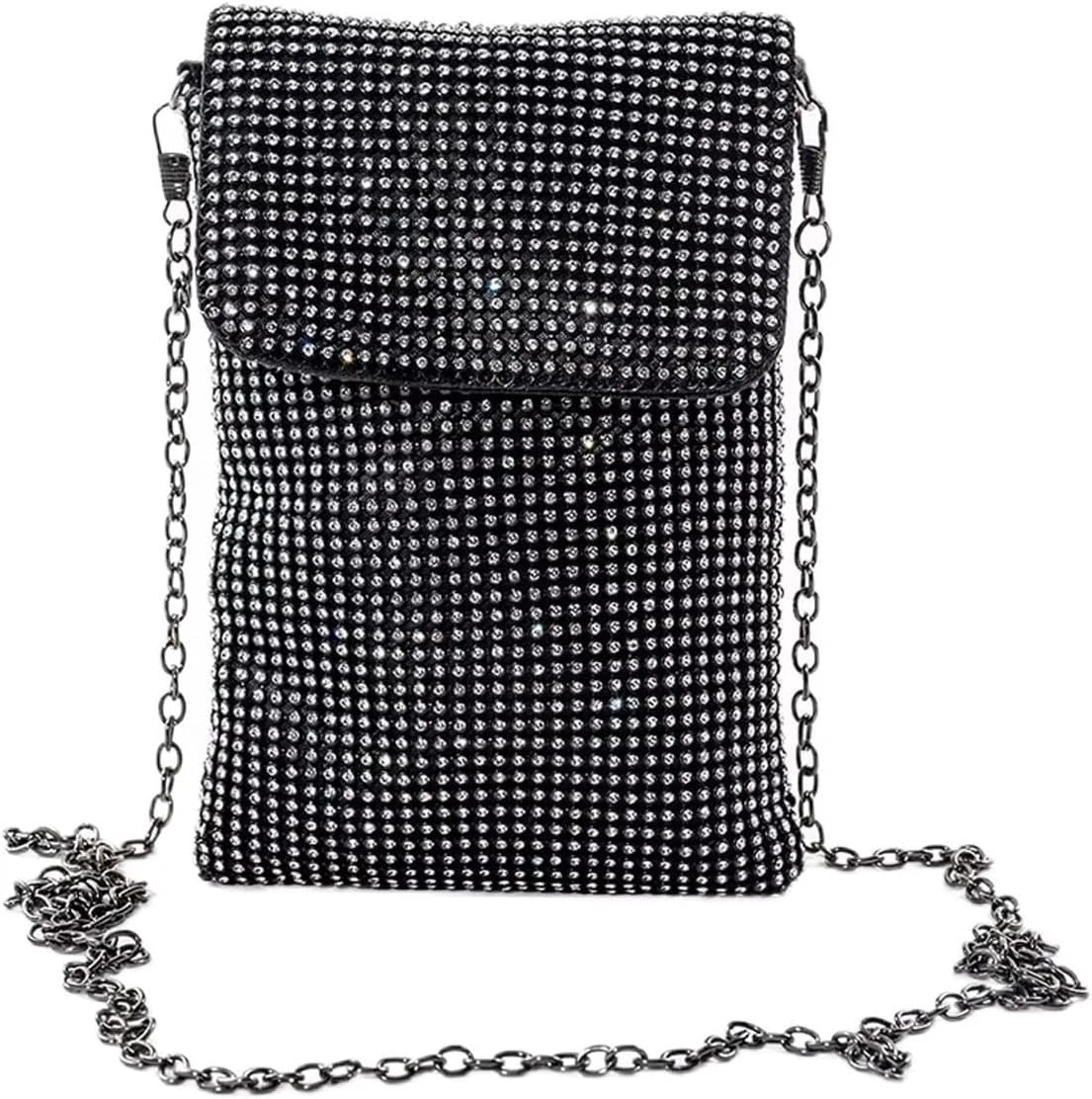 Women's small sparkle crossbody bag for a pop concert outfit