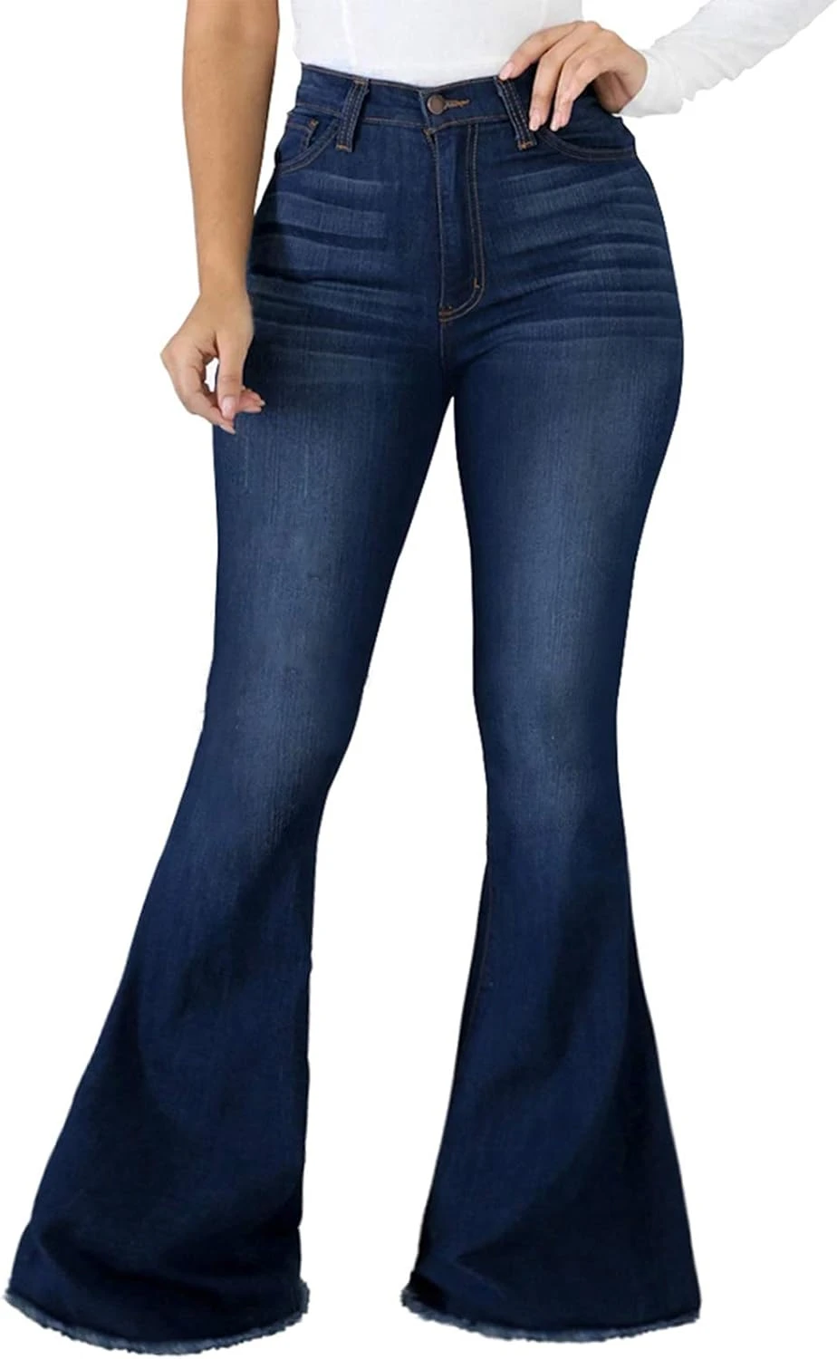Women's wide leg flare jeans for an indie concert look