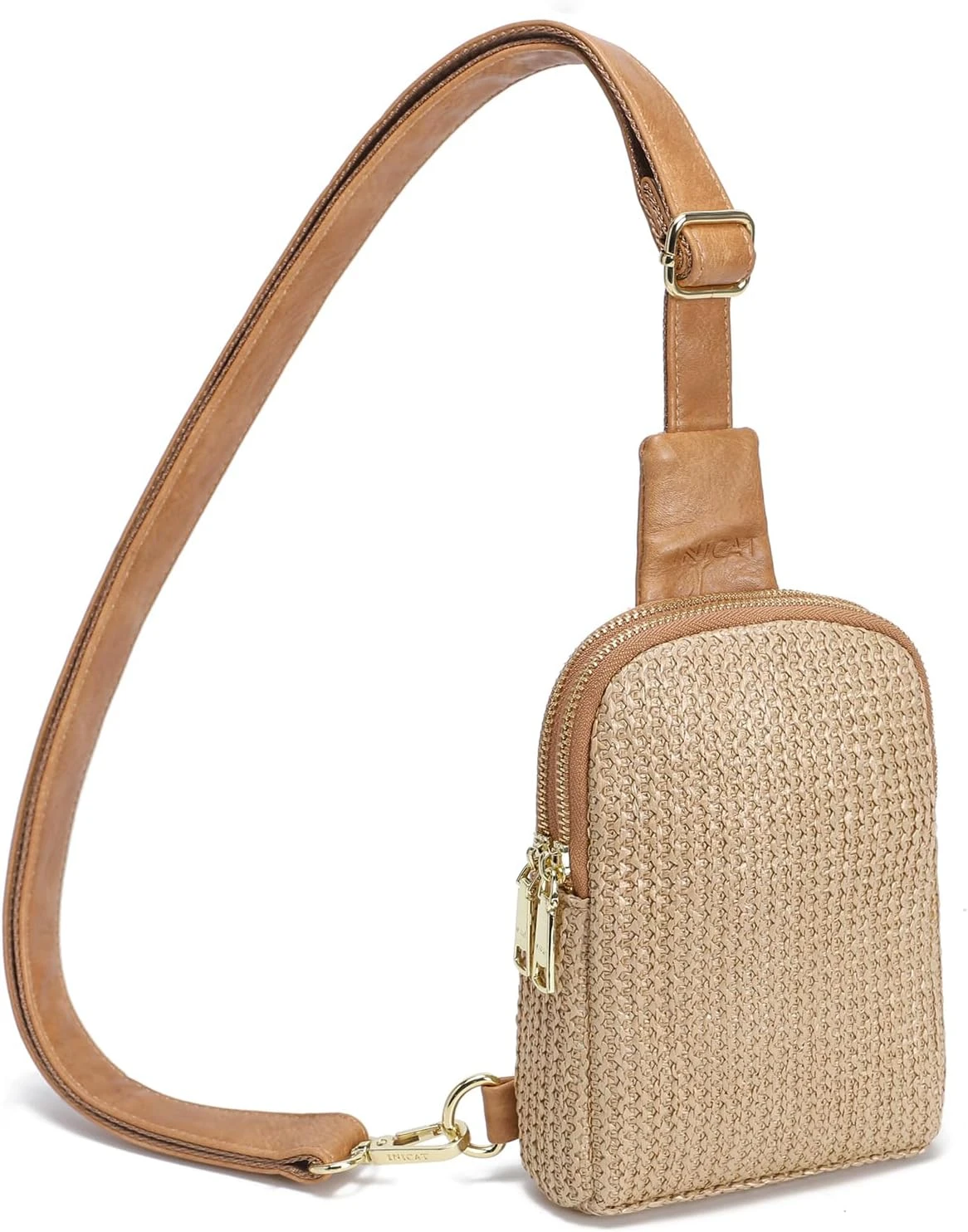 Women's woven crossbody bag for a summer concert outfit