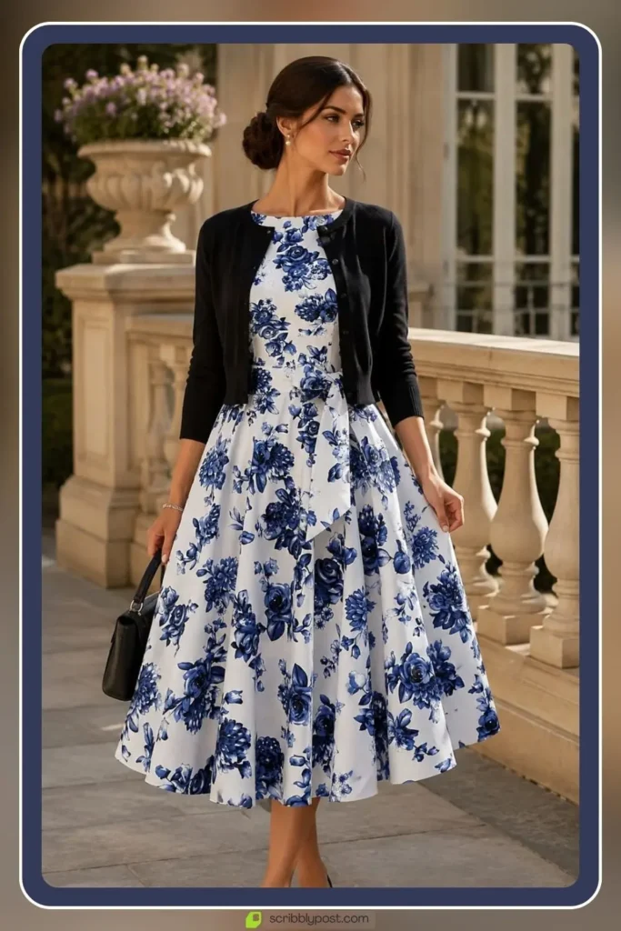 Vintage Dresses by the Decade: 16 Eras Compared for 2026 5 1950s tea length vintage cocktail dress with full skirt