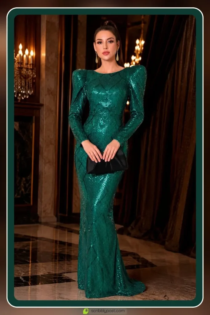 Vintage Dresses by the Decade: 16 Eras Compared for 2026 33 1980s statement sleeve vintage gown with dramatic shoulders