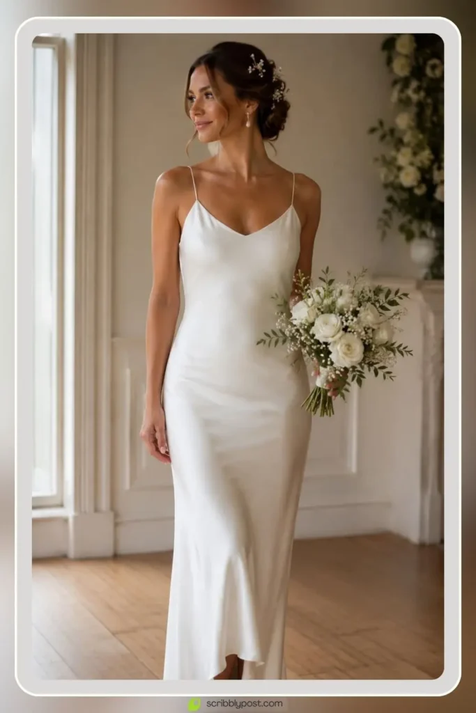 Vintage Dresses by the Decade: 16 Eras Compared for 2026 41 1990s slip vintage wedding dress in minimalist silhouette