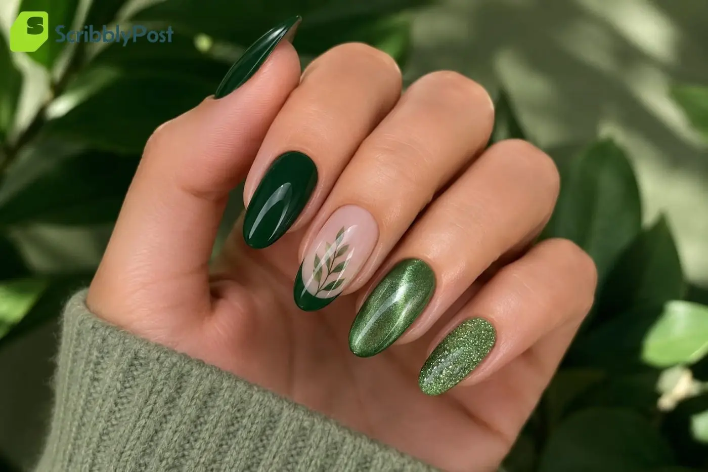 Home 1 Best Green Nails