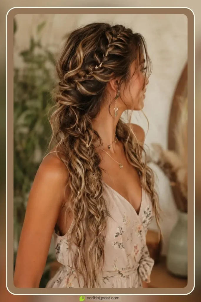 Mermaid Braids Explained: The Rib Cage Technique Plus 14 Styles for 2026 9 Boho mermaid braids with tousled texture and loose face pieces