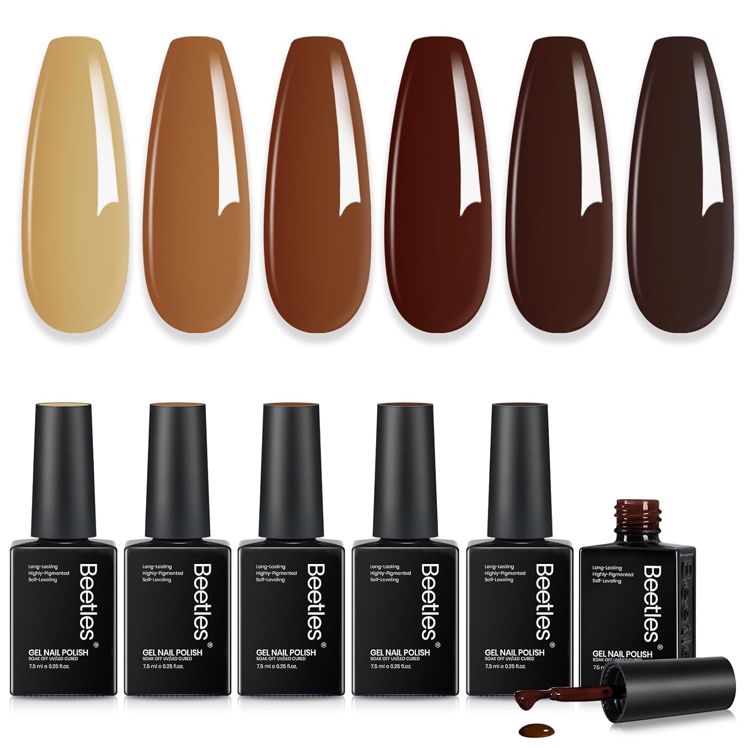 September Nails: The Only Month Where the Birthstone and the Trend Are the Same Color 58 Brown Gel Polish Set