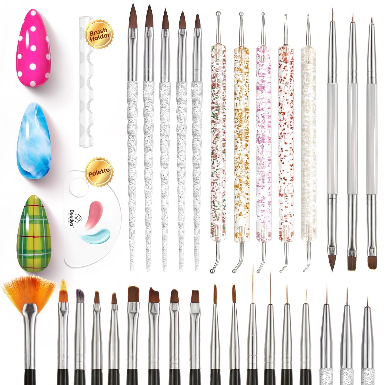 Cherry Nails Decoded: The Three Trends Hiding in One Name for 2026 63 Women cherry fruit art brush set for accent nail