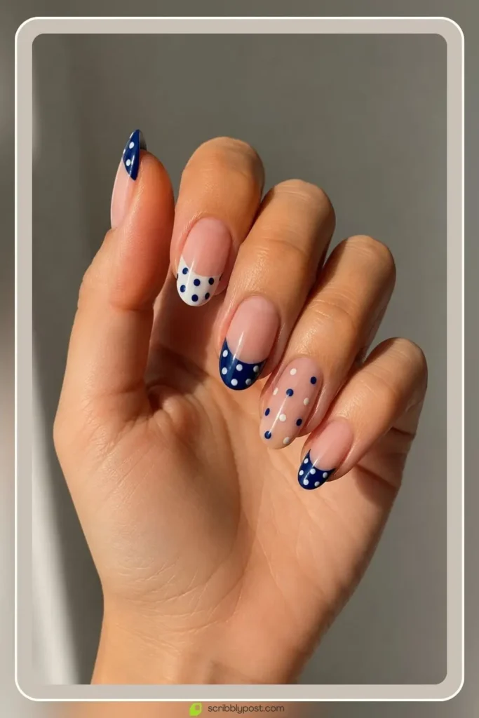 Graduation Nails Worth 40 Photos: 16 Sets to Try in 2026 17 Cute graduation nails with polka dots in school colors