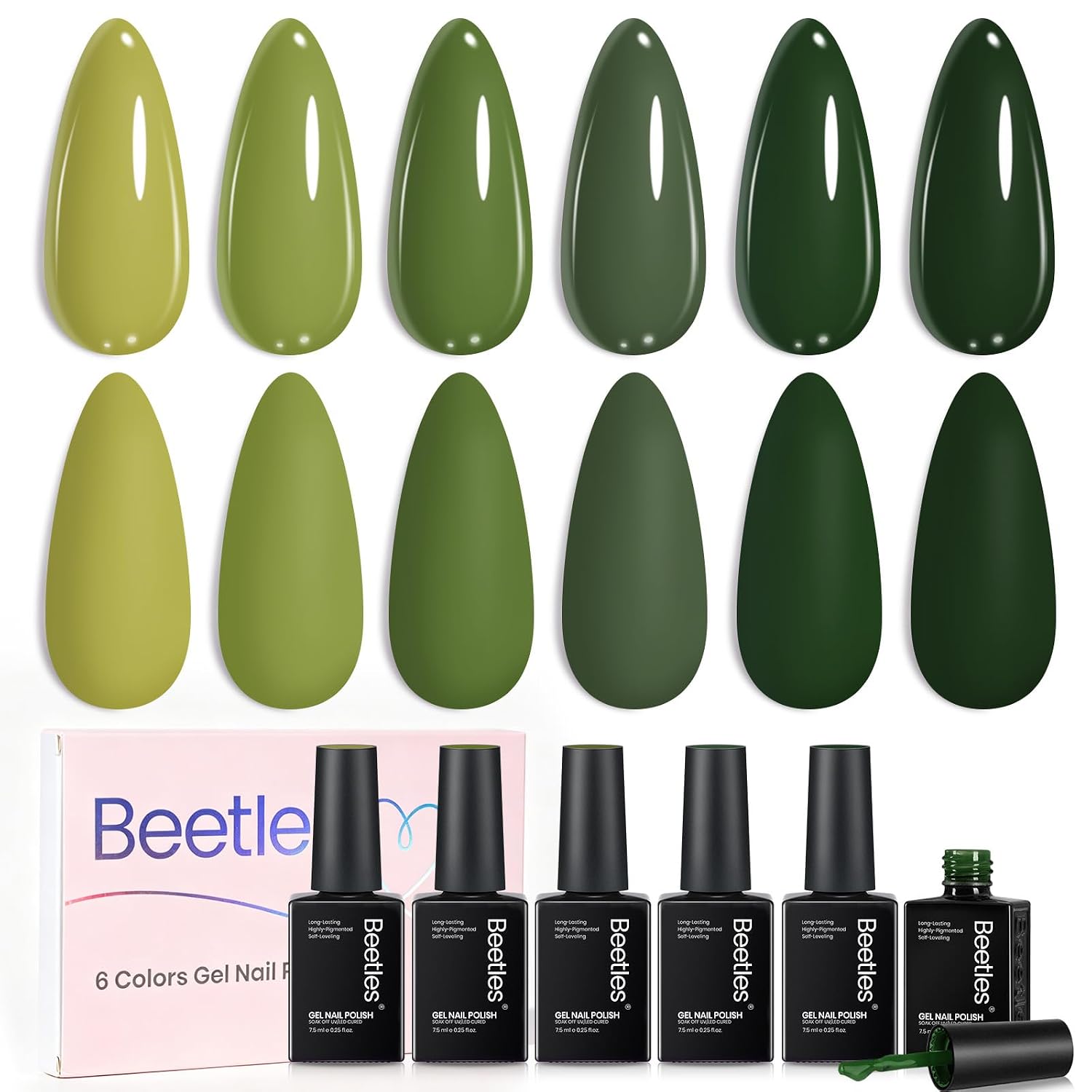 September Nails: The Only Month Where the Birthstone and the Trend Are the Same Color 54 Women deep olive green gel polish for earthy september nails